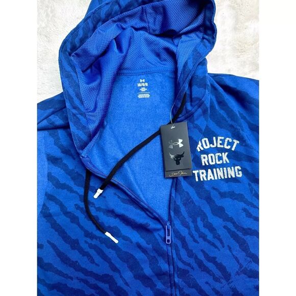 Under Armour Men's Large Project Rock Rival Fleece Sleeveless Hoodie NEW - Picture 7 of 13